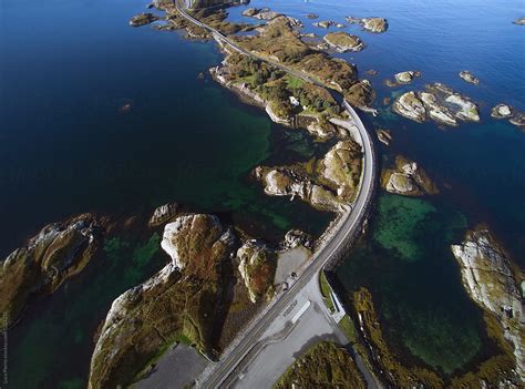 "Aerial View Of The Atlantic Ocean Road, Norway" by Stocksy Contributor ...