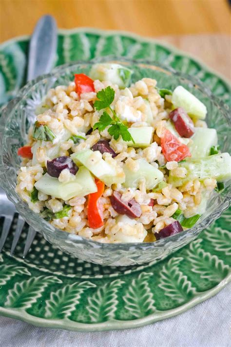 Mediterranean Pearl Barley Salad with Goat Cheese - Healthy Christian Home