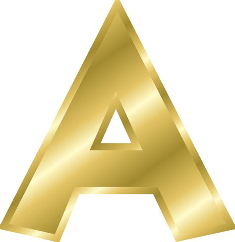 Effect Letters alphabet gold | Alfabet