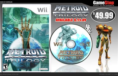 Metroid Prime Trilogy Wii Box Art Cover by Mariolee