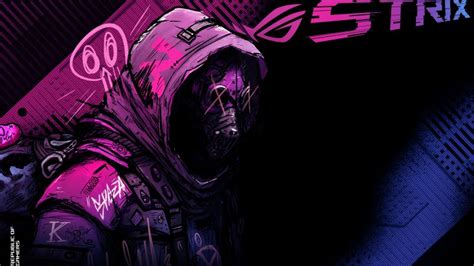 ASUS ROG Strix Wallpaper 4K, Illustration, Dark background