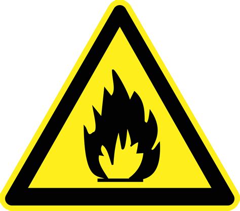 Clipart - Fire Hazard Warning Sign