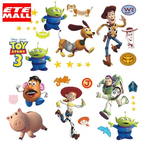 Toy Story 3 Cartoon Children Room Wall Stickers | Kids wall decals, Childrens room decor, Wall ...