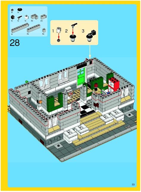 Town - Town Hall [Lego 10224] | Lego, Town hall, Lego instructions