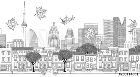 Toronto Skyline Drawing at PaintingValley.com | Explore collection of ...