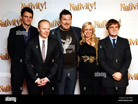 The cast of Nativity including Jason Watkins, Martin Freeman, director Debbie Isitt and Marc ...