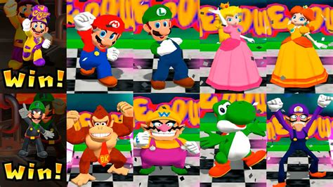 Mario Party 4 - All Characters Win Animation - YouTube