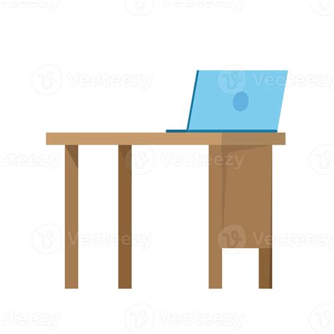 laptop on table, chairs 10161638 PNG