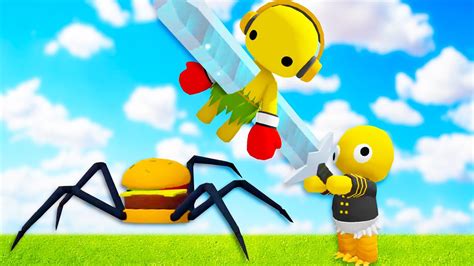 We Found a Giant Magical Sword and a Terrifying Spider Burger in Wobbly Life Multiplayer Update ...