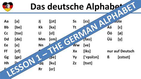 The German Alphabet - Learn German (Lesson 1) - Complete A1-B1 Course - deutsches Alphabet - YouTube