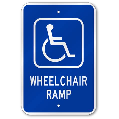 Handicap no Parking on access ramp Accessible metal outdoor sign PARKING SIGNAGE Business Signs ...