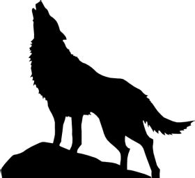 scsilhouette silhouette wolf moon - wolf howling silhouette PNG image ...