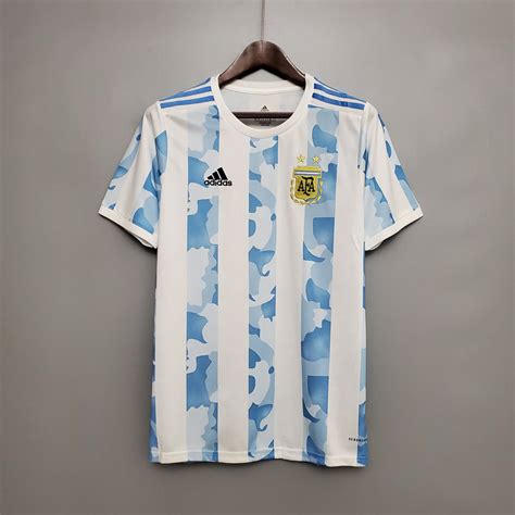 Argentina Soccer Jersey Copa America 2021 Home Kit White Soccer Shirt ...