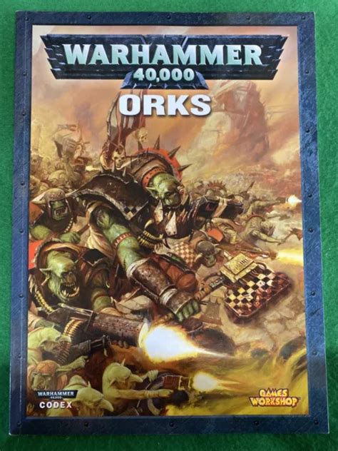 WARHAMMER 40K ORKS Codex 4Th Army Book Armies Rules Waaargh Games ...