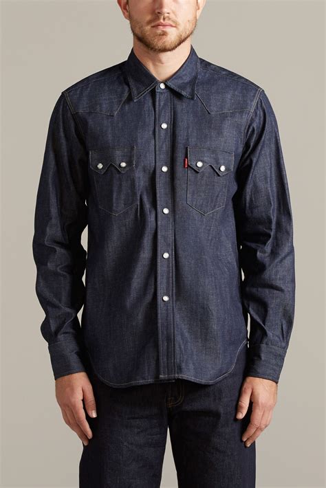 1955 SAWTOOTH DENIM SHIRT | Levi’s Vintage Clothing | Vintage clothing men, Shirts, Shop mens ...