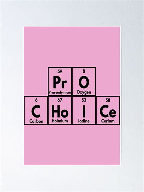 "Pro choice| Periodic Table " Poster for Sale by PeriodicBliss | Redbubble