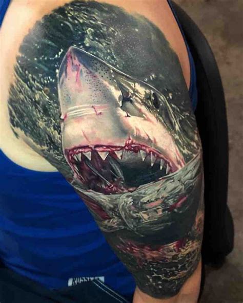 23 Amazing Shark Tattoos | Shark tattoos, Food tattoos, Arm tattoo