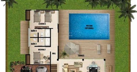 Plano De Casa Con Piscina Interior Planos De Casas Modernas | The Best ...