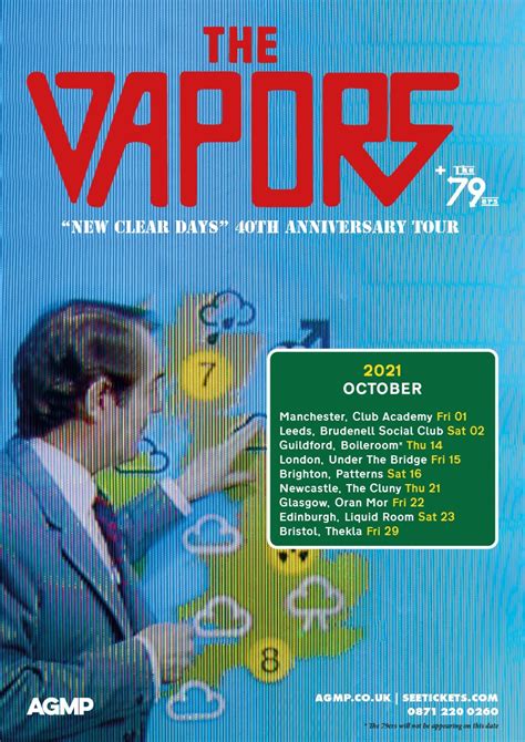 Modernist Society: THE VAPORS 'New Clear Days' 40th Anniversary Tour ...