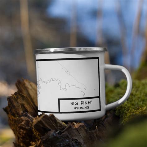 Big Piney - Wyoming Map Enamel Mug in Classic — JACE Maps