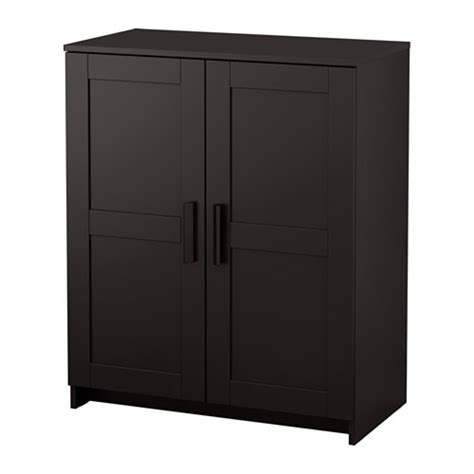 BRIMNES Cabinet with doors - black - IKEA