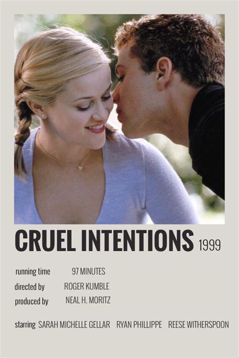 cruel intentions polaroid poster | Cruel intentions, Romcom movies, Iconic movie posters