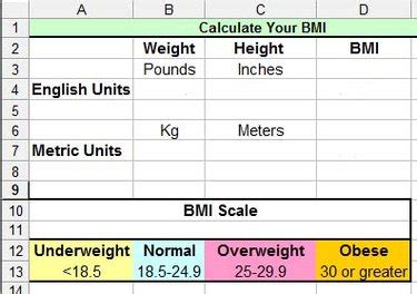 How to Calculate BMI in Excel | Techwalla