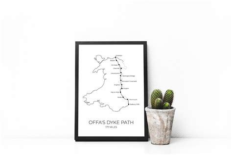 Offa's Dyke Path Map Art Print - In from the Wild