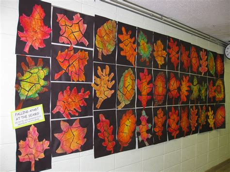 Fragmented Leaf in Pastel, gr.5 | Autumn art, Fall art projects, Thanksgiving art projects