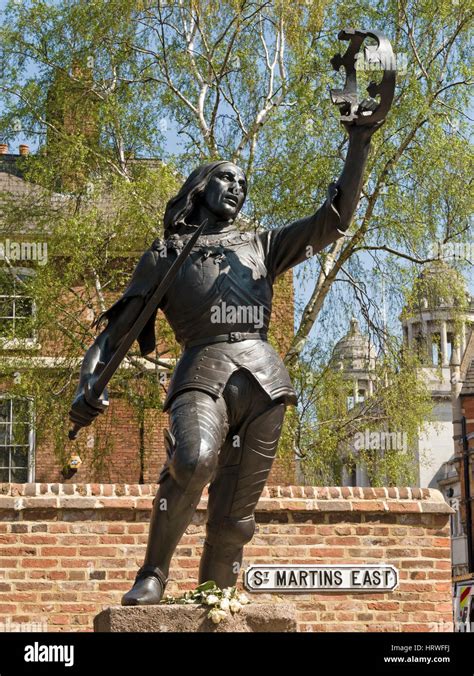 King Richard III statue in grounds of Leicester Cathedral, England, UK ...