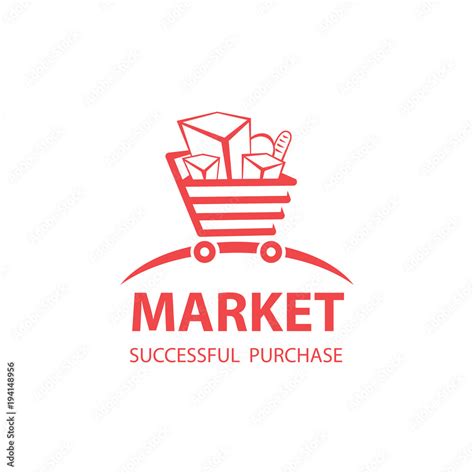 vector logo market shopping Stock Vector | Adobe Stock