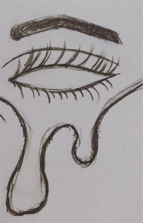 Crying Eye Drawing, Bone Drawing, Heart Drawing, Hand Art Drawing, Cute Doodles Drawings, Sad ...