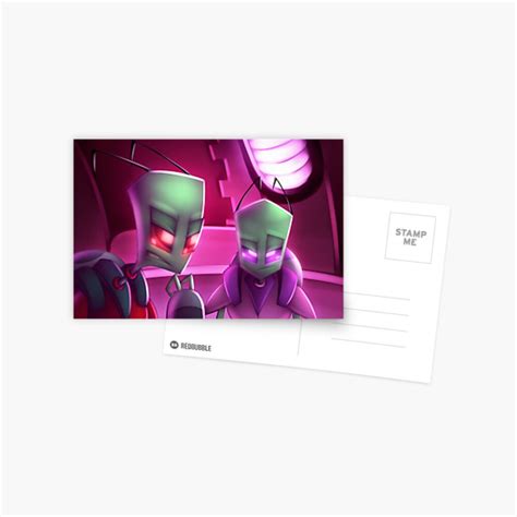 "Invader Zim Fan Art - Almighty Tallest Red & Purple Portrait" Postcard for Sale by MylaFox ...