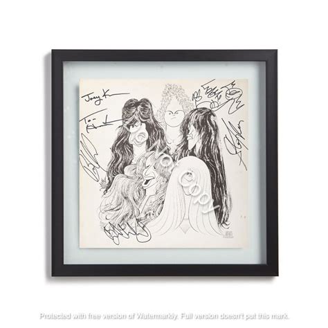 Aerosmith Signed Draw the Line Album Aerosmith Autographed Album Record LP Cover Replica ...