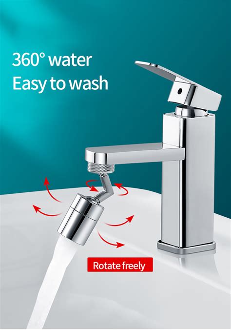 New 720 Degree Universal Rotating Faucet Extender, Anti-splash Filter Faucet Sprayer Head, Dual ...