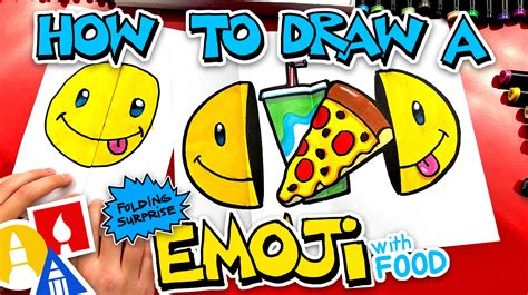 How To Draw An Emoji Folding Surprise With Food Inside