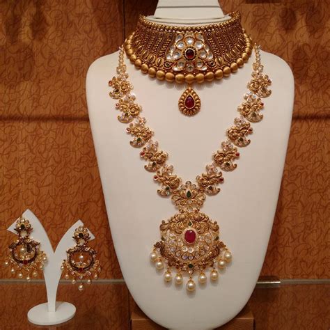 21 Traditional Gold Jewelry Set Designs For Marriage • South India Jewels