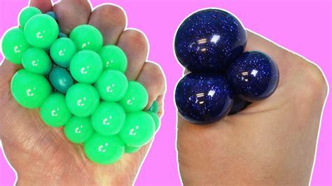 DIY How To Make Squishy Glitter Stress Balls! LEARN COLORS with Liquid Squishy Balls! - YouTube