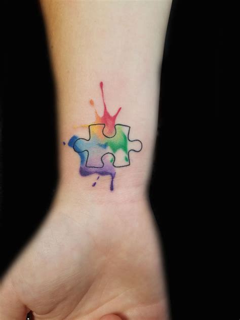 13+ Amazing Small autism puzzle piece tattoo image HD