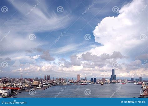 Overview Of Kaohsiung Harbor Stock Photography - Image: 15545832