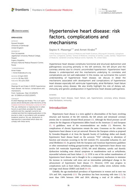 (PDF) Hypertensive heart disease: risk factors, complications and ...