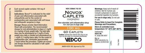 Novox Caplets - FDA prescribing information, side effects and uses