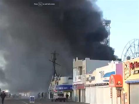 Ocean City, New Jersey Boardwalk's Playland's Castaway Cove on Fire