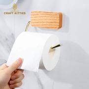 Minimalist Natural Beech Kitchen Bathroom Log Wall Hooks | Paper Holde ...