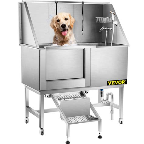 Buy VEVOR Dog Grooming Tub,50in Baths Dog Grooming Bath Stainless Steel Dog Baths for Large Dogs ...