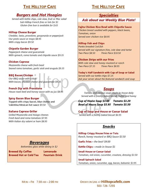 Hilltop menu 10.27.13 by Hilltop-Cafe - Issuu