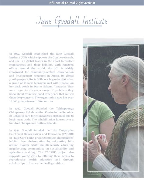 Jane Goodall Biography | Biography Template