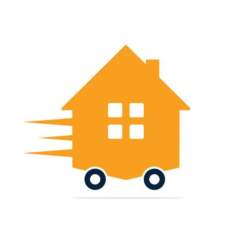 Home Delivery Logo Design. House with tire motion logo template. 11482103 Vector Art at Vecteezy