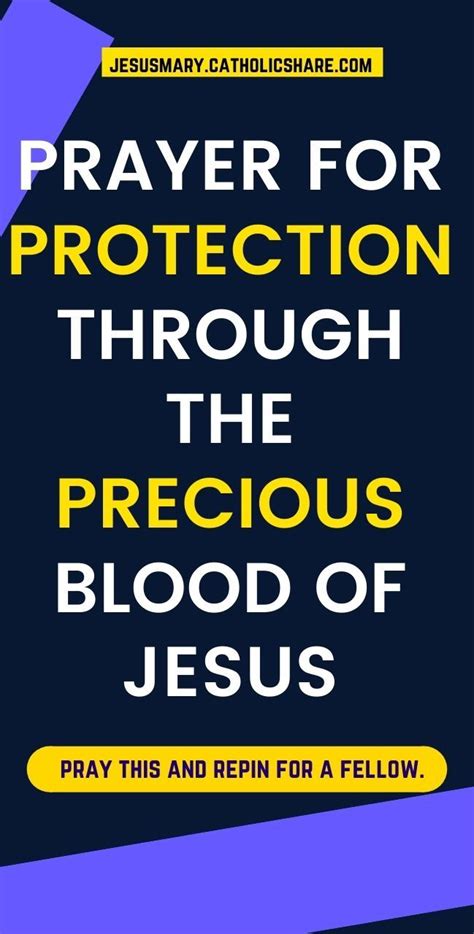 Prayer for protection through the precious blood of jesus – Artofit