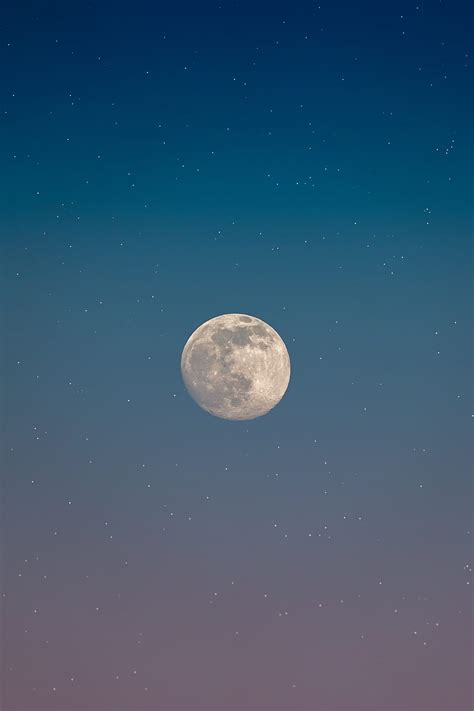 Moon, full moon, stars, sky, space, HD phone wallpaper | Peakpx